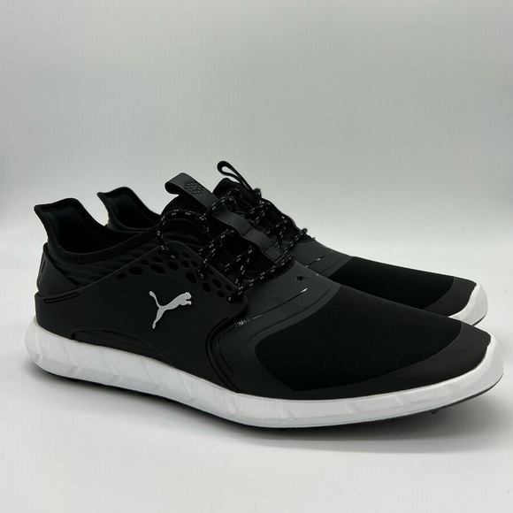 Puma Ignite Pwrsport Softspike Men's Golf Shoes Black 190583-02 with box - Picture 3 of 9